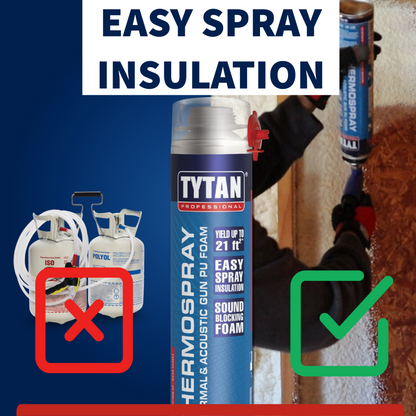 Thermospray Spray Foam Insulation 29 oz (12 Pack) for Insulation & Air Sealing